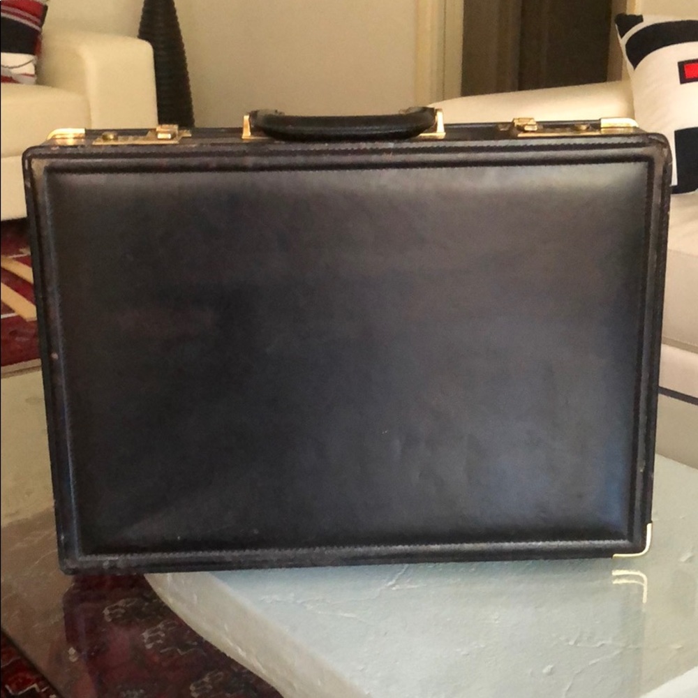 BALLY BLACK MEN’S LEATHER BRIEFCASE